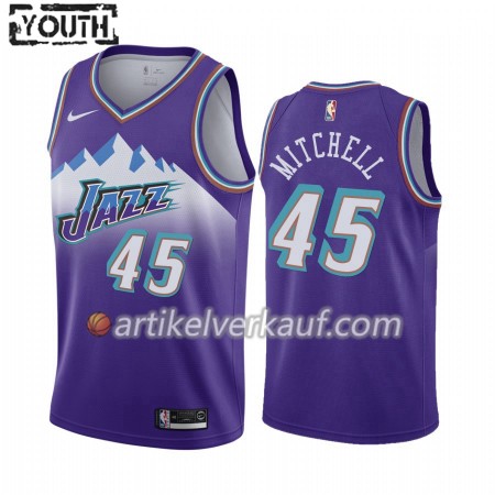 NBA Utah Jazz Trikot Donovan Mitchell 45 Nike 2019-2020 Hardwood Classics Swingman - Kinder